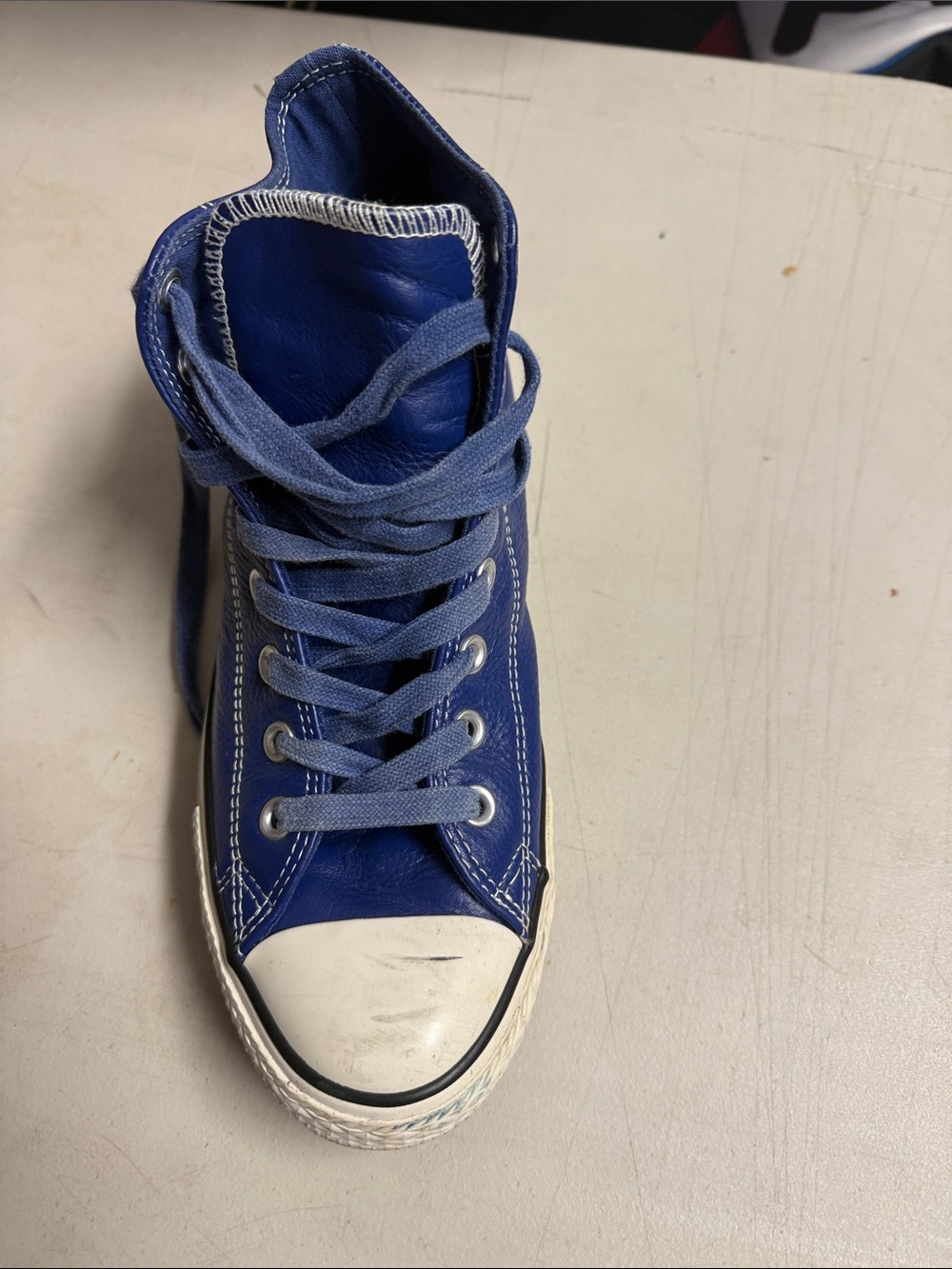 Kids High-Top Canvas Sneakers - Blue